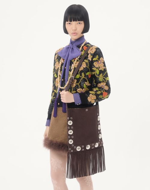 Valentino - Chiffon Creponne Top - Lilac - Woman - Shirts & Tops