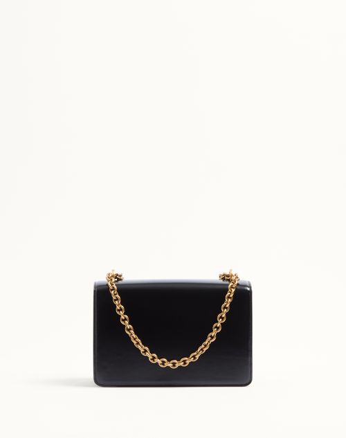 Valentino Garavani - Valentino Garavani Vain Shoulder Bag In Shiny Calfskin - Black - Woman - Shoulder Bags