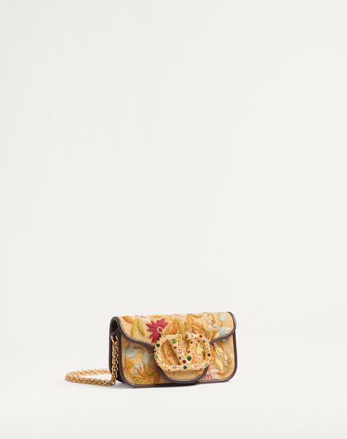 Valentino Garavani Locò Small Shoulder Bag Embroidered With Valentino Garavani Locò Small Shoulder Bag Embroidered With