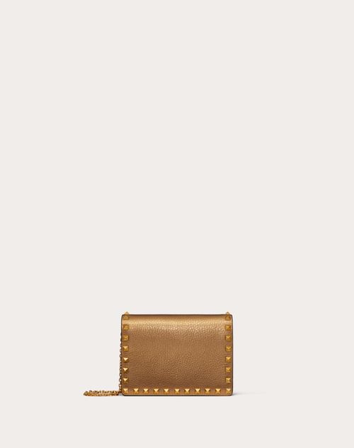 VALENTINO ROCKSTUD CALFSKIN CHAIN POUCH