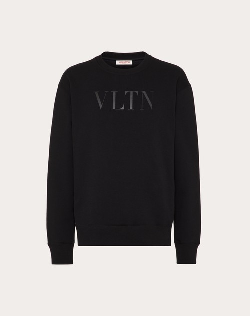 Vltnプリント コットン クルーネック スウェットシャツ for メンズ インチ ブラック | Valentino JP