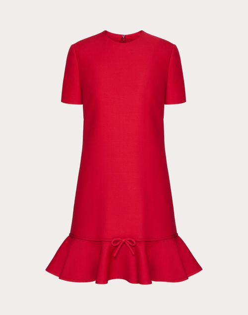 Valentino - Robe Courte En Crêpe Couture - Rouge - Femme - Robes