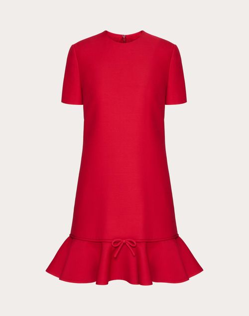 Valentino - Abito Corto In Crepe Couture - Rosso - Donna - Abiti