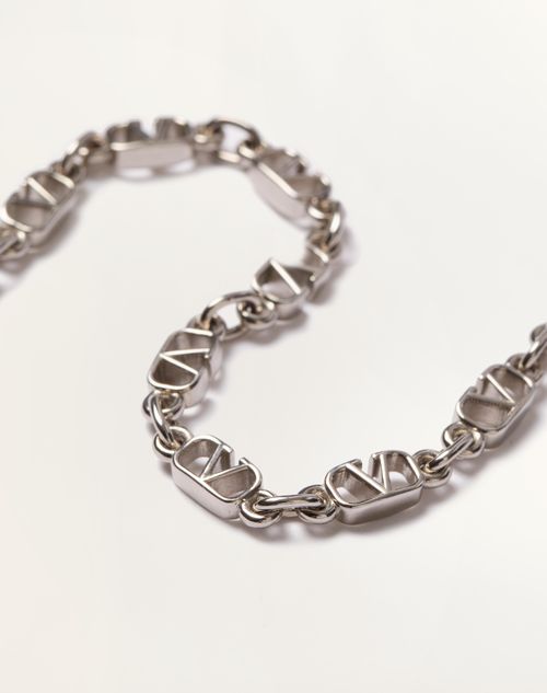 Valentino Garavani - Vlogo Signature Metal Bracelet - Palladium - Man - New Arrivals