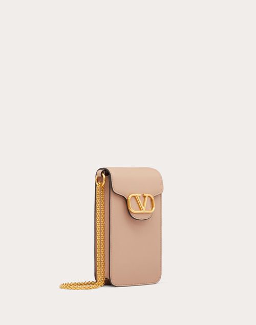 LOCÒ CALFSKIN PHONE CASE WITH CHAIN