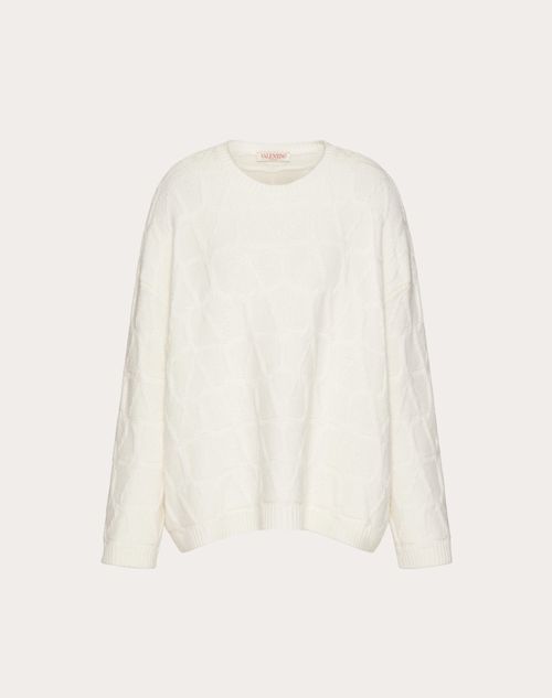 Valentino - Toile Iconographe Wool Jumper - Ivory - Woman - Ready To Wear