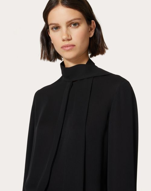 Georgette Blouse for Woman in Green | Valentino US