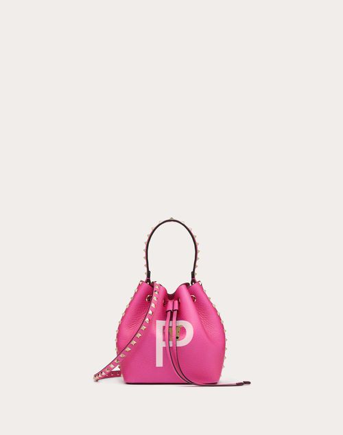 Valentino Garavani - Valentino Garavani Rockstud Pet Customizable Bucket Bag - Sheer Fuchsia/rose Quartz - Woman - Shoulder Bags