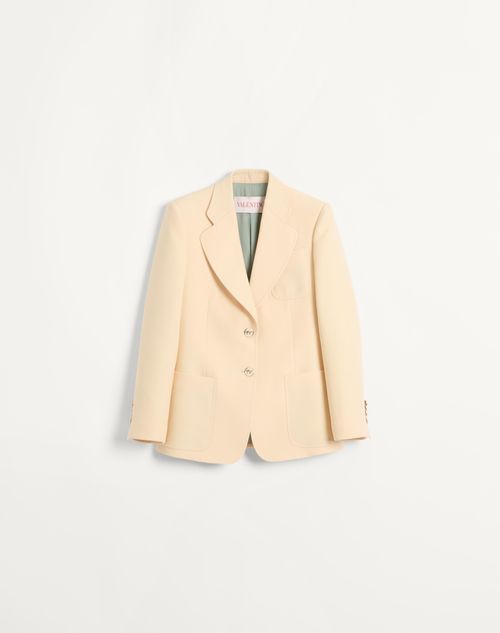 Valentino - Crepe Couture Blazer - Birch - Woman - Jackets And Blazers