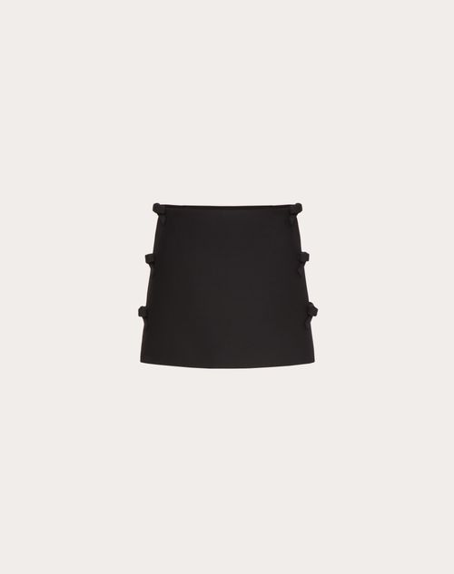 Valentino - Crepe Couture Skort With Bow Details - Black - Woman - Skirts