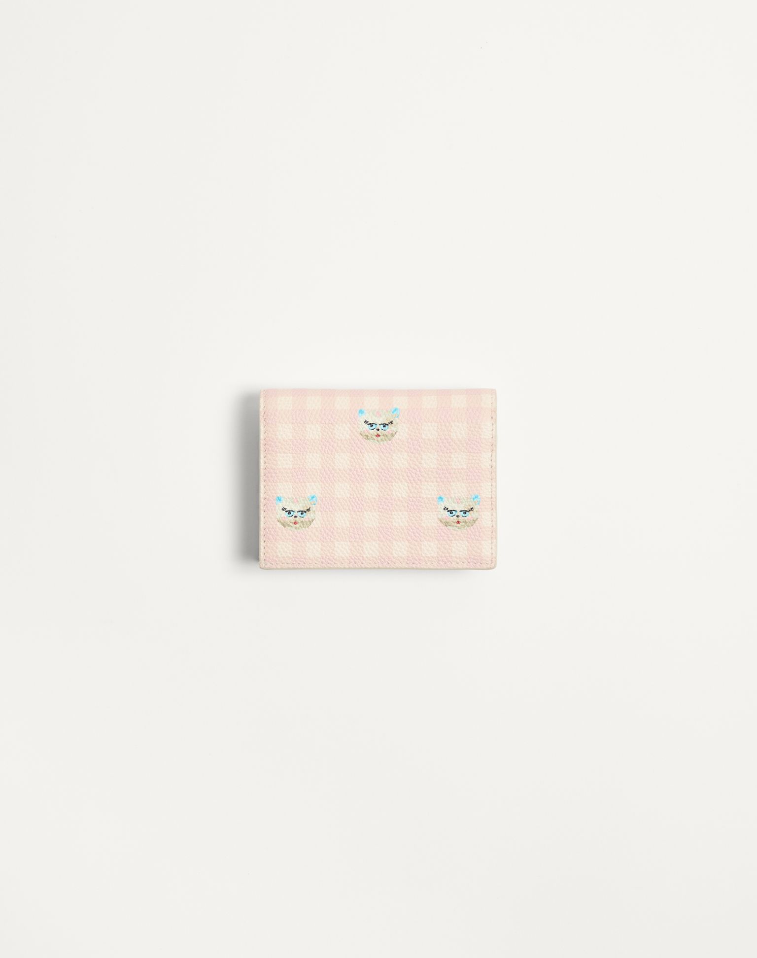 발렌티노 브이로고 시그니처 르 샤 드 라 메종 그레이니 카프스킨 지갑 8W2P0AJ3JVH_9PK