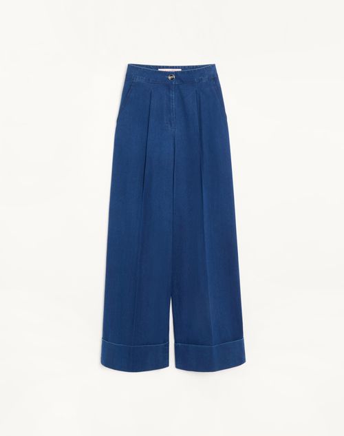 Valentino - Denim Pants - Blue - Woman - Denim