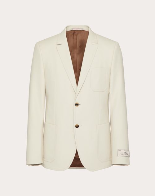 Valentino - Single-breasted Wool Jacket With Maison Valentino Tailoring Label - Beige - Man - Coats And Blazers