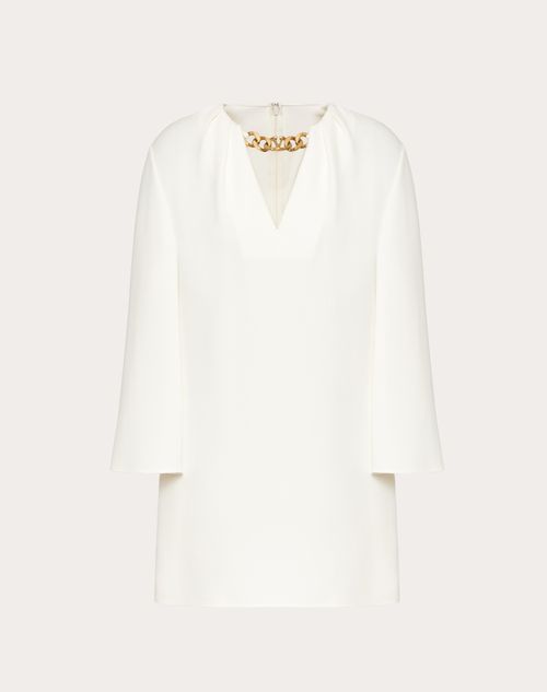 Valentino - Vlogo Chain Cady Couture Kaftan Dress - Ivory - Woman - New Arrivals