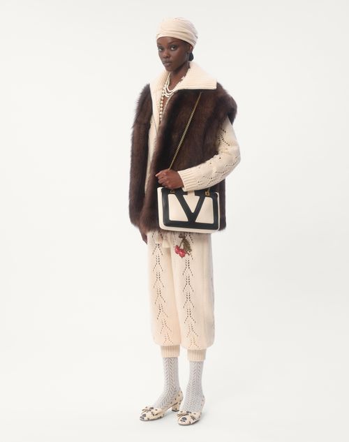 Valentino - Shearling Waistcoat - Brown - Woman - Coats And Outerwear