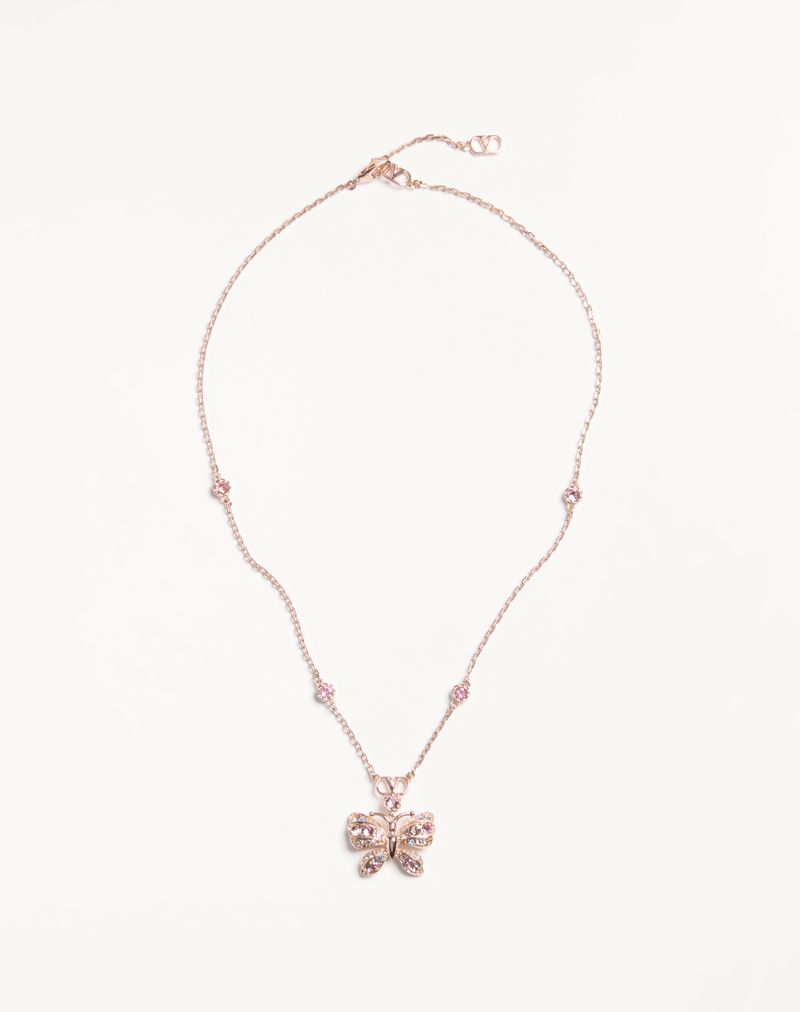 VALENTINO フラッターバイ メタルｘ スワロフスキー®クリスタル ネックレス