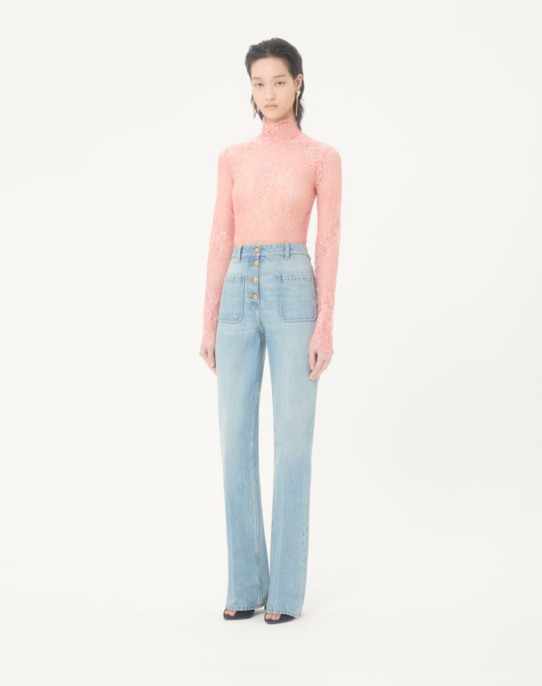 Valentino Floral Lace Body Woman Peach Rose M