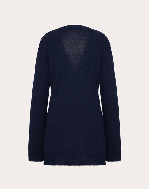 Valentino - Wool Cardigan - Navy - Woman - Knitwear