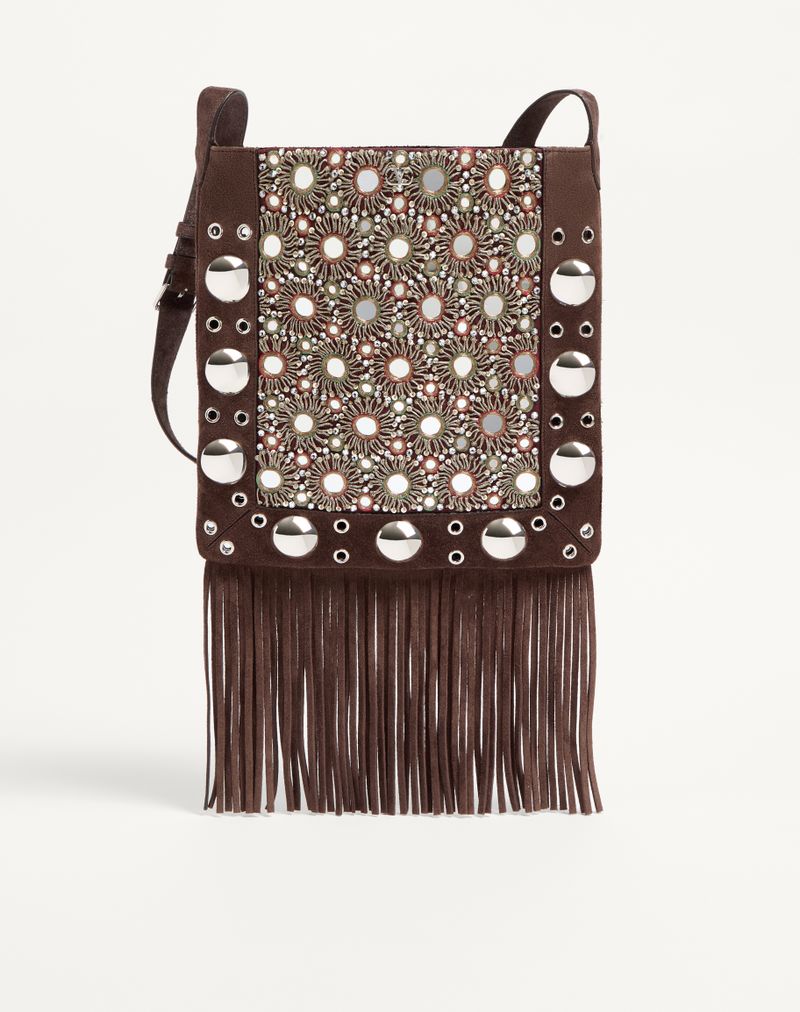 Sac Porté Épaule Nellcôte Broderies Testa Di Moro — Valentino
