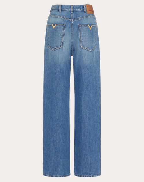 Denim Pants for Woman in Denim | Valentino ID 