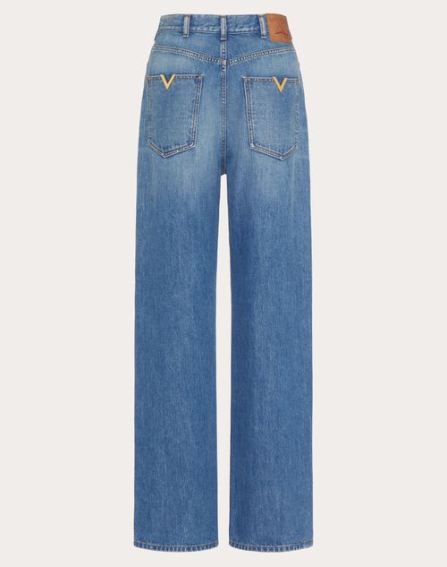 Valentino - Denim Trousers - Denim - Woman - Winter Shop