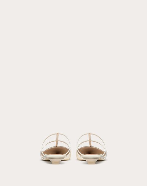 ROCKSTUD WISPY GOLD CALFSKIN MULE 60MM