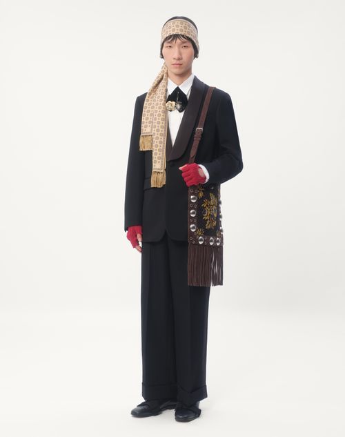 Valentino - Cotton Muslin Shirt With Plastron And Lace Details - Natural - Man - Shirts