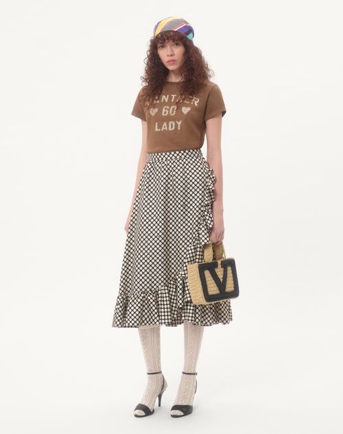 Valentino - Cotton T-shirt - Hazelnut - Woman - T-shirts And Sweatshirts