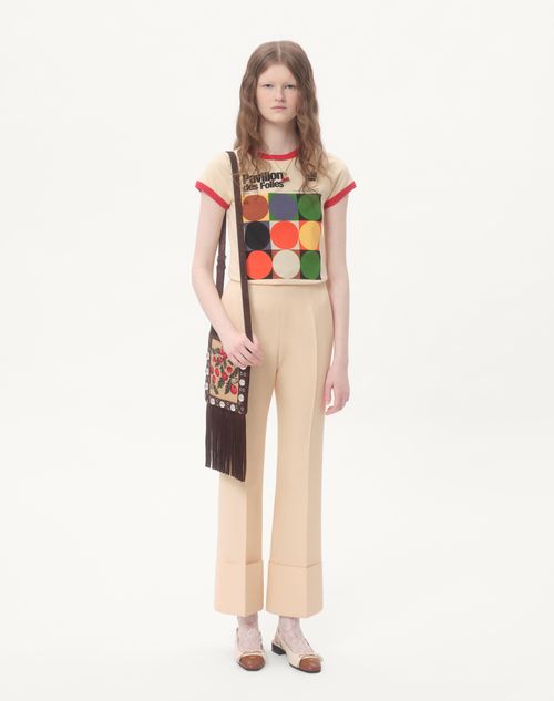 Valentino - Printed Cotton Jersey T-shirt - Birch/red - Woman - Tshirts And Sweatshirts