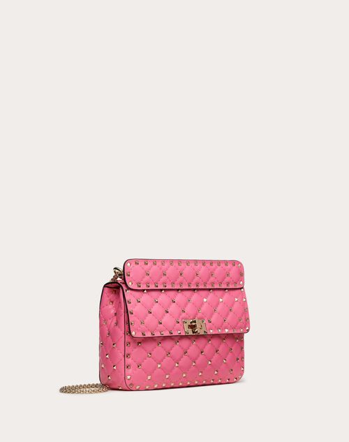 Nappa Rockstud Spike Bag for Woman in Pink | Valentino US
