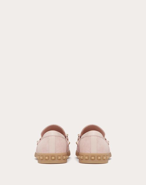 Leisure Flows Split Leather Loafer for Woman in Rose Quartz
