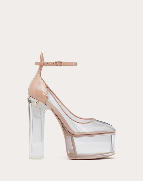 toonhoogte Donau systeem Valentino Garavani Tan-go Platform Pumps In Polymer Material With Plexi  Heel 155mm for Woman in Pink/transparent | Valentino US