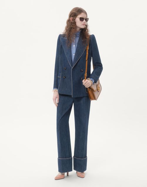 Valentino - Chambray Denim Jacket - Blue - Woman - Denim