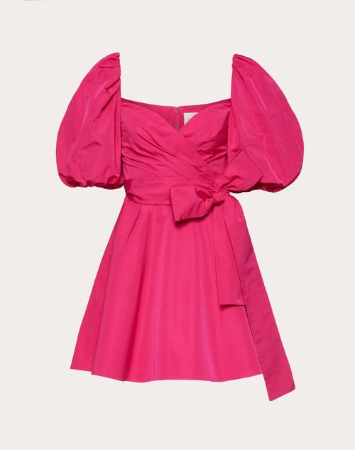 Valentino - Micro Faille Dress - Bright Pink - Woman - Woman Ready To Wear Sale