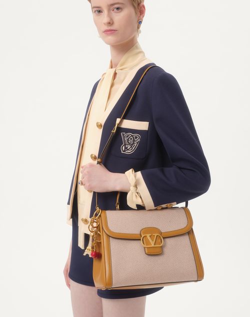 Valentino Garavani 9to5 Canvas Handbag for Woman in Natural