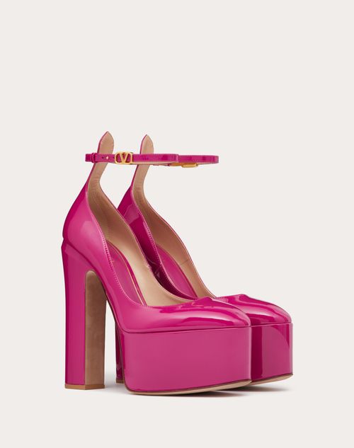 Valentino Garavani - Valentino Garavani Tan-go Platform Pump In Patent Leather 155 Mm - Rose Violet - Woman - Shoes