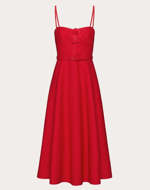 Valentino - Embroidered Crepe Couture Dress - Red - Woman - Woman Sale