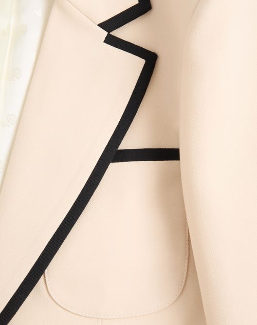 Valentino - Valentino Single-breasted Wool Gabardine Jacket - Cream - Man - Coats And Blazers