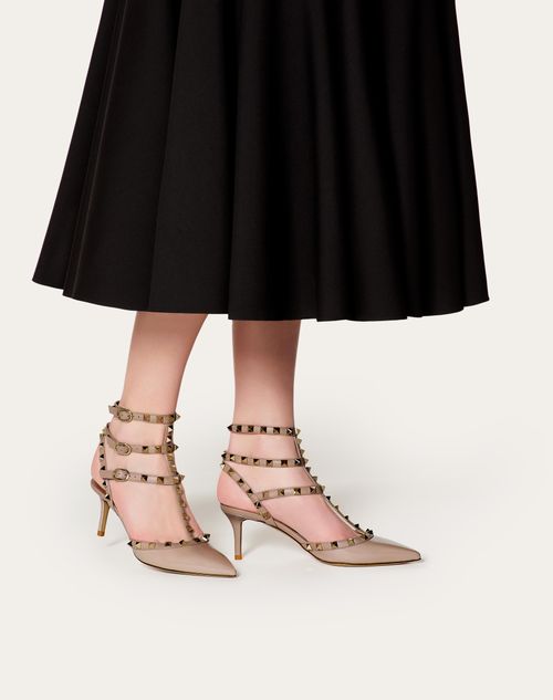 Caged Pump for Woman in Black/poudre | Valentino