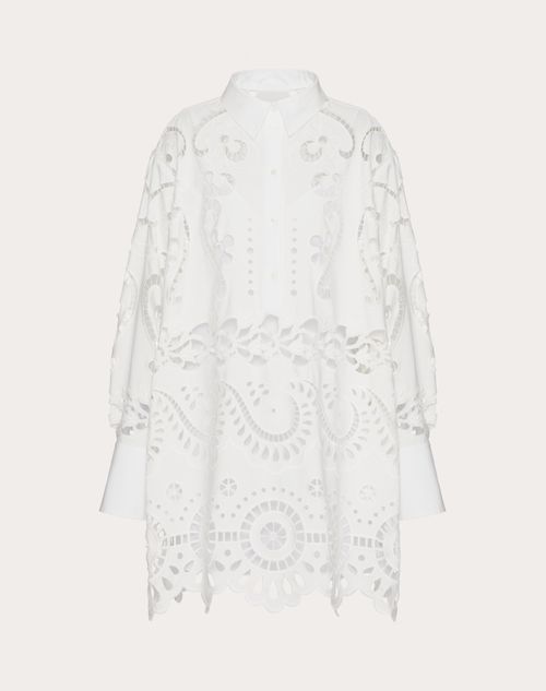 me Women's Broderie Shirt Dress - White - Size 18