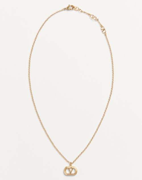 Valentino Garavani - Oval Metal Necklace - Gold - Woman - Accessories