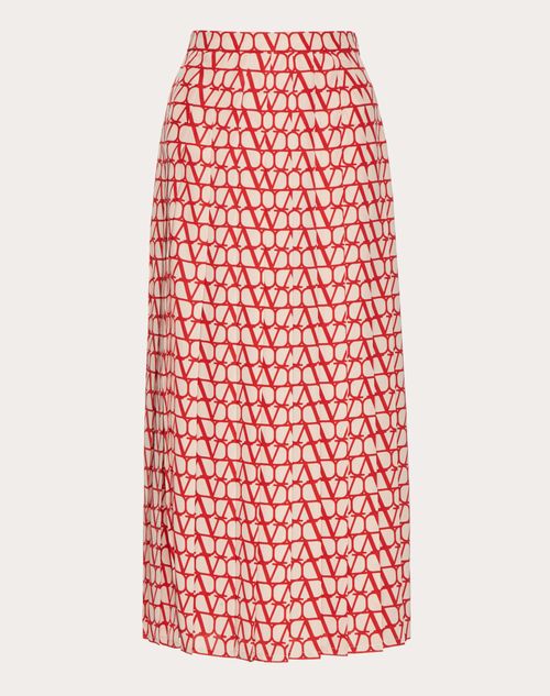 Valentino - Toile Iconographe Crepe De Chine Skirt - Beige - Woman - Skirts