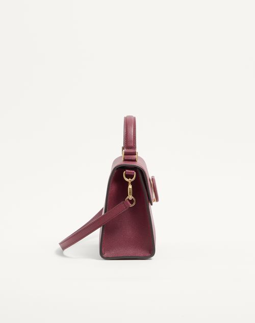Valentino Garavani - Valentino Garavani Vsling Small Handbag In Grainy Calfskin - Cherry - Woman - Top Handle Bags