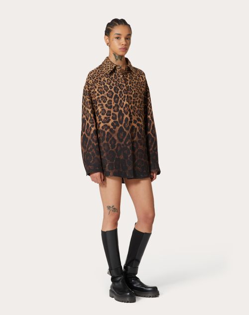 Valentino - Crepe Couture Animalier Degradé Overshirt - Animal Print - Woman - Jackets And Blazers