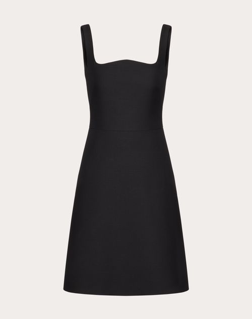 Crepe Couture Short Dress for Woman in Black