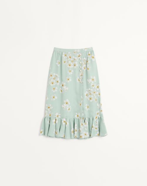 Valentino - Gonna In Organza Stampa Papier Floral Ginestre - Multicolor - Donna - Gonne