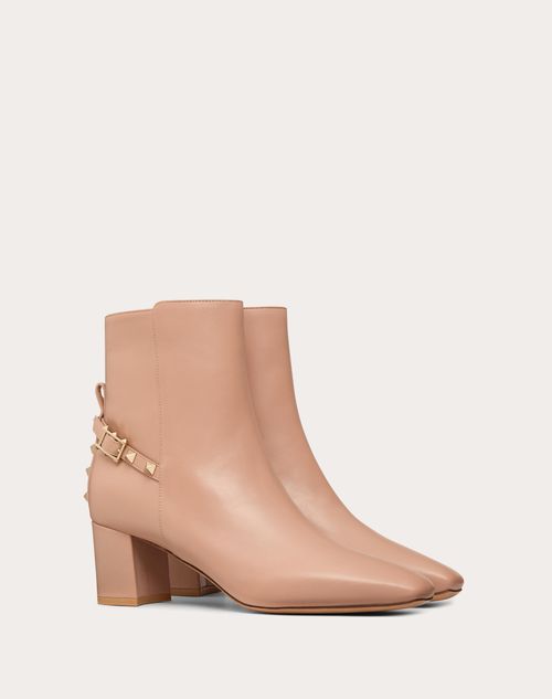 Valentino Garavani - Rockstud Nappa Ankle Boot 60mm - Rose Cannelle - Woman - Boots
