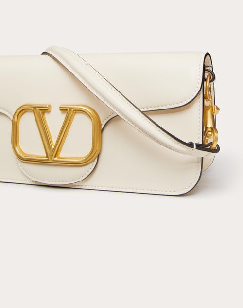 Valentino Garavani Locò Calfskin Shoulder Bag for Woman in Light  