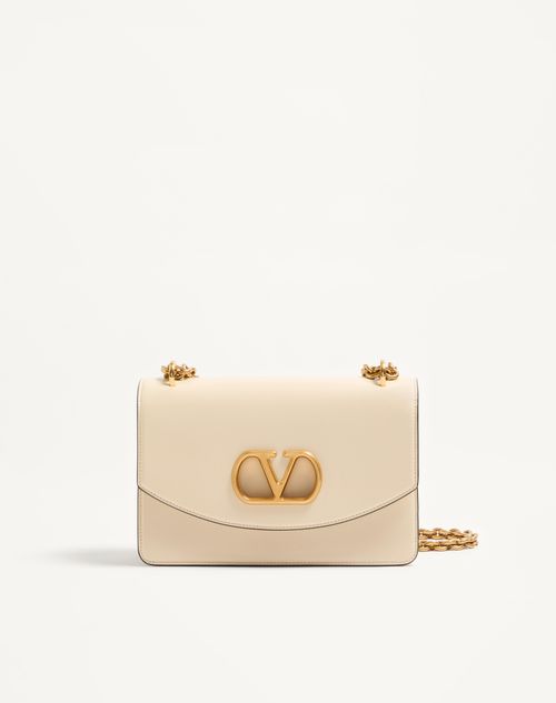 Valentino Garavani - Valentino Garavani Vain Shoulder Bag In Shiny Calfskin - Butter - Woman - Shoulder Bags