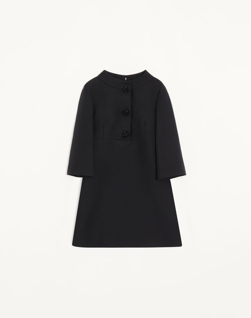Valentino - Crepe Couture Short Dress - Black - Woman - Woman Sale